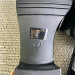 Wild Fable  Black Patent Chunky Block Heel Slides Sandals Size 7 Photo 2