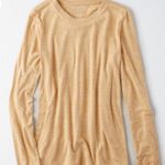 American Eagle Soft & Sexy Plush Yellow Long Sleeve Top Size Small Photo 3