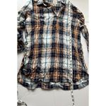 st. john's bay St. John’s Bay Womens Shirt Multicolor Plaid Long Sleeve Tunic Pullover Rayon L Photo 6