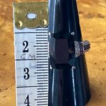 Natural Black Jade Pink Sapphire Sterling Silver Ring Size 8 Photo 6