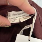 SeamsFriendly Cotton Flax Ankle Length Pleated Flared Dress Brown Size undefined Photo 12