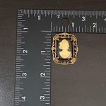 Vintage Old Celluloid Cameo Ornate Victorian Brooch Photo 5