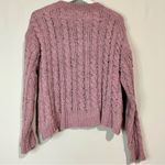 American Eagle  Women’s Long Sleeve Loose Knit Pullover Sweater Dusty Pink Medium Photo 6