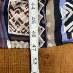 90s Vintage geometric Print Rayon Tie Front Tank Midi Dress black size 9 Photo 2