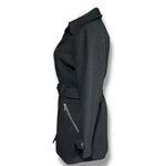 EXPRESS Womens Wool Blend Jacket Belted Asymmetrical Zip Trench Coat Black XL Photo 4