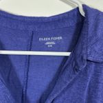 Eileen Fisher  Linen Shirt Dress Indigo Blue Collared Button Front M/M Photo 1