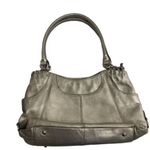 TIGNANELLO Women’s Double Strap Metallic Pebble Leather Handbag 8.5X4.5X… Silver Photo 0