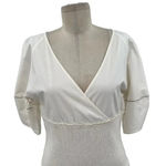 Proenza Schouler White Label Smocked Poplin Midi-Dress White Size US 8 Photo 3