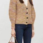 Ba&sh 💕💕 Gilet Haili Reversible Cardigan Sweater ~ Jaune Knit Small US 6 Photo 0