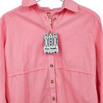 Free People ‎ Sample Piece Belle Poplin Shirt in Strawberry Size XS NEW Photo 2