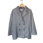 Free People Gray Double Breasted Hannah Slouchy Blazer Coat Photo 5