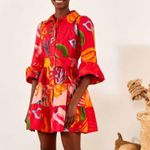 Farm Rio Mixed Fruits Ocean Mini Dress S Photo 0