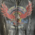 Affliction  Live Free Black Eagle Graphic Full Zip Hoodie Jacket Size Medium Photo 2