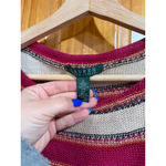 Ralph Lauren Lauren  Linen Cotton Knit Sweater Tank Top Striped Boho Chic Size Photo 1