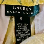Ralph Lauren Lauren  Yellow Floral High Waisted Linen Vintage Shorts 6 Photo 9