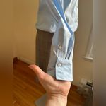 Liz Claiborne  NWT Light Blue Button Down Long Sleeves Top Wrinkle Free SZ M Photo 5