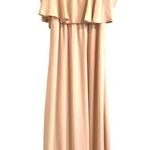 Show Me Your Mumu  Caitlin Ruffle Maxi Bridesmaid Dress Blush Pink Crisp Medium Photo 5