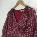 Madewell  Starviolet Red Ruched Sleeves Mini Dress Ditsy Flowers Size 2 Photo 6