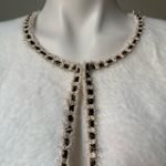 Rachel Zoe NWT, White Faux Fur Cape Capelet
Shawl Black Gold Trim, One Size Photo 6