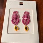 ZARA Pink Lobster Papaya Earrings New in Box Photo 2