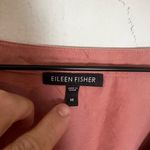 Eileen Fisher - Ballet Neck Coral Shirt Dress Sandwash Silk Twill Roll Up Sleeve Photo 3