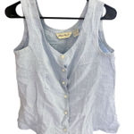 Eddie Bauer ‎ Women's Blue Sleeveless Buttoned Blouse Size L Casual Photo 0