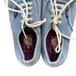 Vans  Blue Denim Sneakers‎ Women's Sz 7.5 Washed Twill Skater Grunge Photo 4
