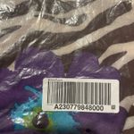 Joan Rivers Womens Wild Poppies Scarf Brown Purple Zebra Pattern A230779 NWT Photo 1