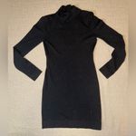 Forever 21  XXI Studded Sweater Mock Neck Bodycon Dress Black Size Med Open Back Photo 1