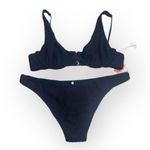 Free People new Rhythm x ᯾ Wave Break Bikini Set ᯾ Underwire Cheeky ᯾ Black XL Photo 4