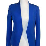 Theory Womens Long Sleeve Open Front Light Blazer Jacket Size 4 Blue Business Photo 0