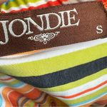 Jondie Multicolor striped strapless faux wrap dress size small Photo 4
