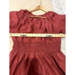 Old Navy Midi Length Red Dress Cinched Waist Cut Out Sleeve Pockets Size Large Photo 4