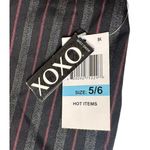 XOXO Vtg Y2K Juniors Black Striped Long Dressy Bermuda Shorts w/ Stretch Sz 5/6 Photo 4