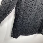Papell Boutique Adrianna  Evening Black Beaded Blouse Silk Women's Size Small S Photo 2