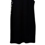 Chico's  Dress Women Size 1 Sleeveless Stretch Black White Floral Career Office Photo 1