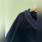ZARA Navy Blue Chenille Chunky Knit Oversized Sweater Photo 4