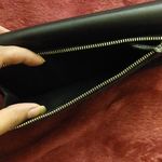 Coach Black Signature Flap Top Trifold IWallet Photo 10