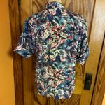 Vtg 80s Tapestry Geometric shirt Blue Size M Photo 10