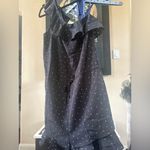 After Market Anthropologie Black Polka Dot Ruffle Romper Photo 1