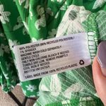 Ava & Viv NWT  Kelly Green Floral Peplum Tie Front Blouse Summer Festival 3X Photo 6