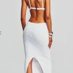 Retrofête Retrofete Sinclair Rib Knit Dress in White Metallic Size Large NWT Sleeveless Photo 2