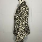 Chico's  Womens Size 0 Small Long Sleeve Black Brown Animal Print Blazer Jacket Photo 4