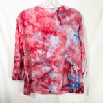 Artisan NY Medium Tunic Top Handmade Tie Dye Embroidered V Neck Boho Tassels 401 Photo 2