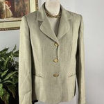 Le Suit  Jacket Long Sleeve 3 Button Women's 10 Lined Collared Padded Shoulders Photo 0