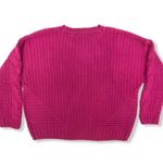 Hot Pink Cable Knit Pullover Sweater by ONE A Pink Size XL Photo 2