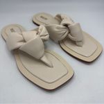 Anthropologie  Maeve Puffy Knot Sandal Size 7 Beige Leather Photo 1