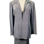 Dana Buchman Petite Gray Textured Skirt Suit Business Professional Plus Size 16P Photo 0