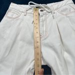 LIONESS Slouchy White Twill Pleated Drawcord Waist Wide-Leg Pants Size S Photo 11