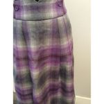 Chadwick's NWOT Vintage Tartan Skirt Wool Blend 6 Pleated Pockets Purple Gray Photo 1